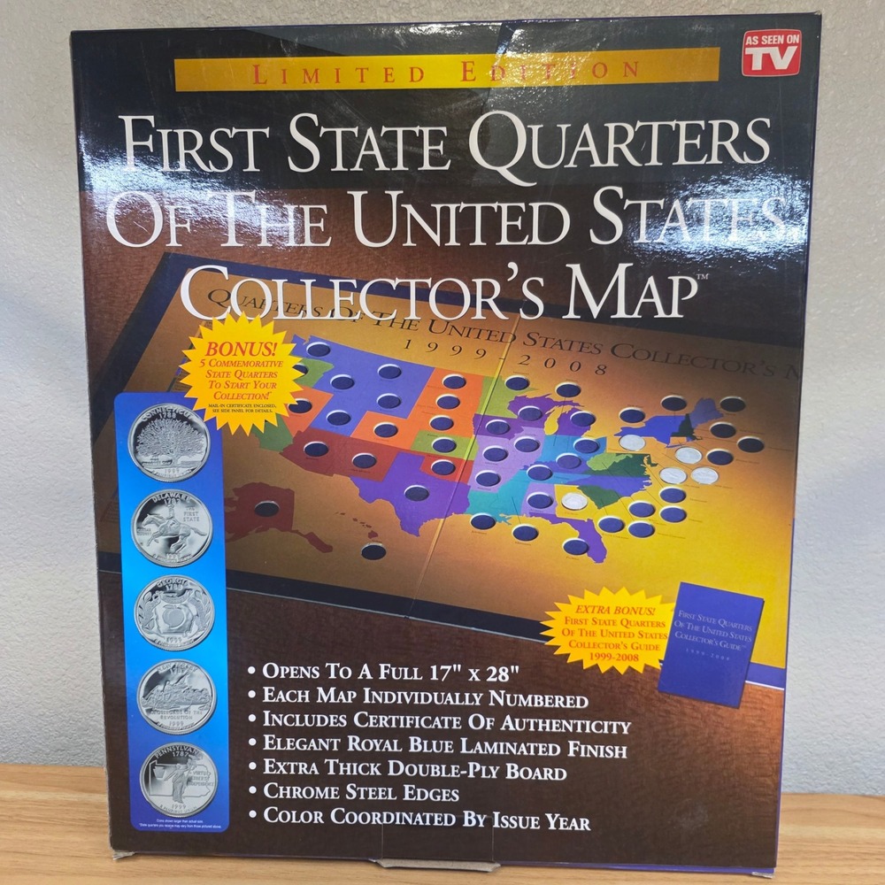 Limited Edition First State Quarters of the U.S. Collector's Map‎ 1999-2008